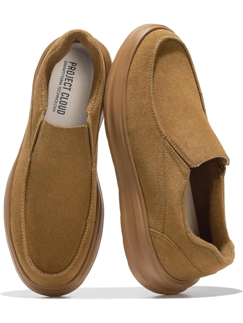 🆕Men's Brown Suede Venetian Slip On Loafers Smart Foam Cushioned Shoes